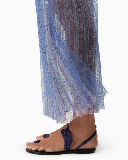 Long skirt with all-over embroidery