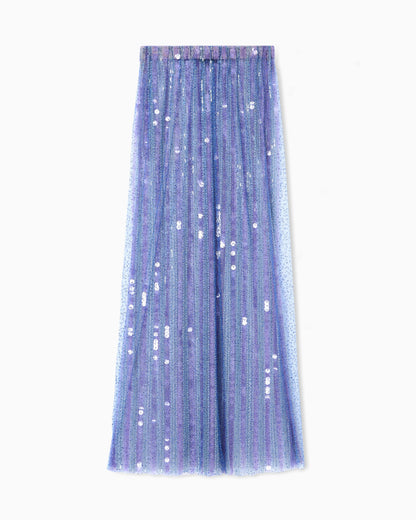 Long skirt with all-over embroidery