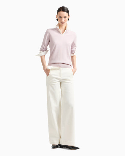 Denim Collection wide-leg trousers in stretch cotton denim