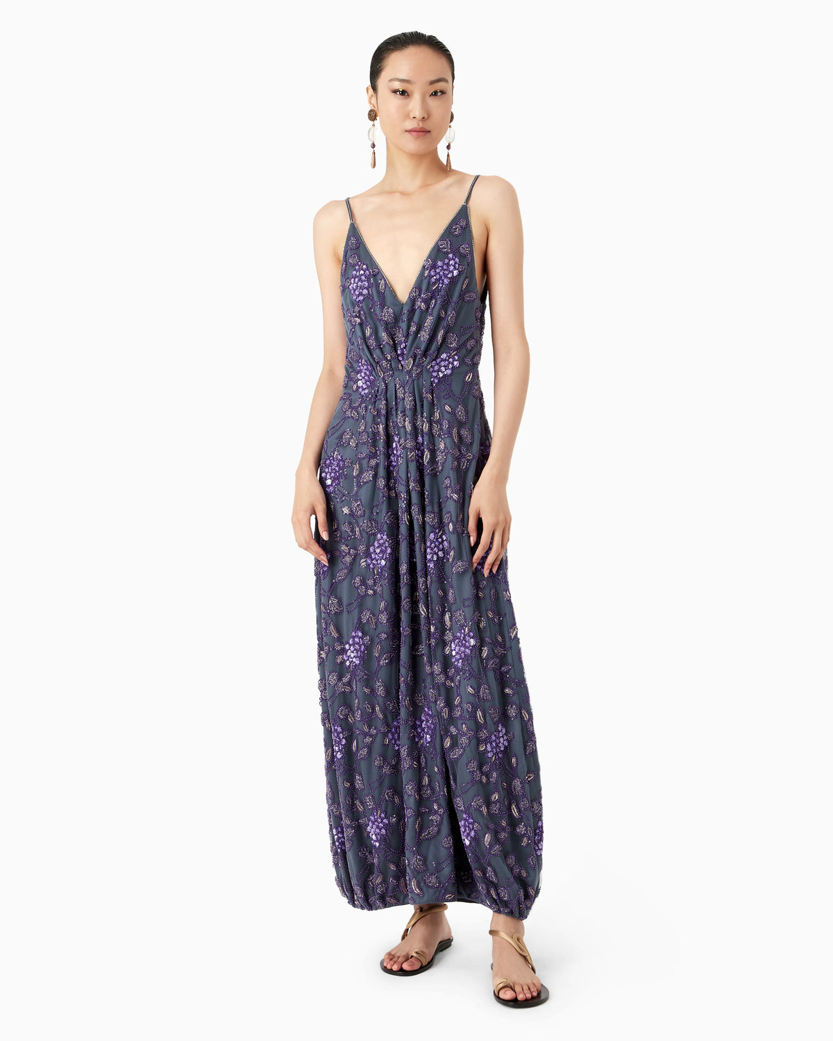 Embroidered long dress