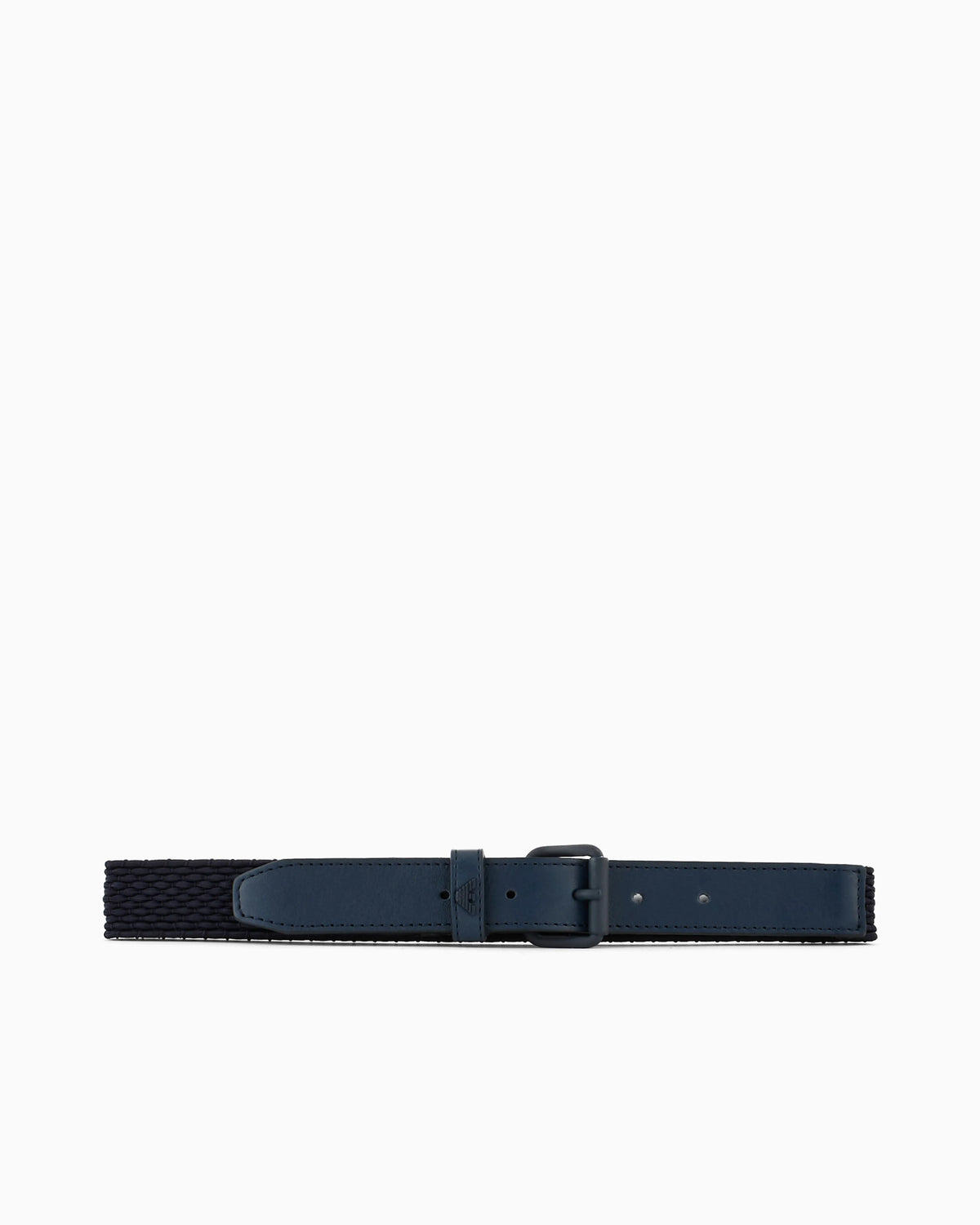 Woven fabric and leather belt