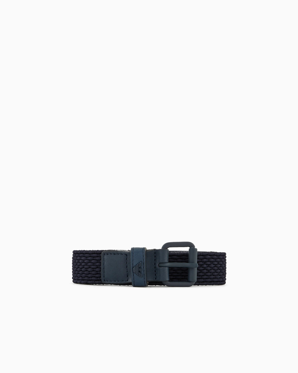 Woven fabric and leather belt