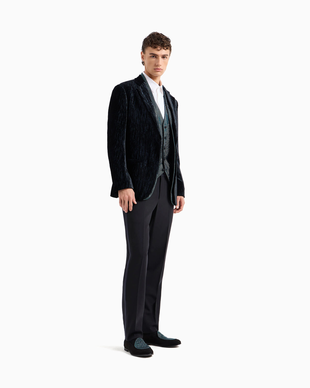 Pleated cotton shirt