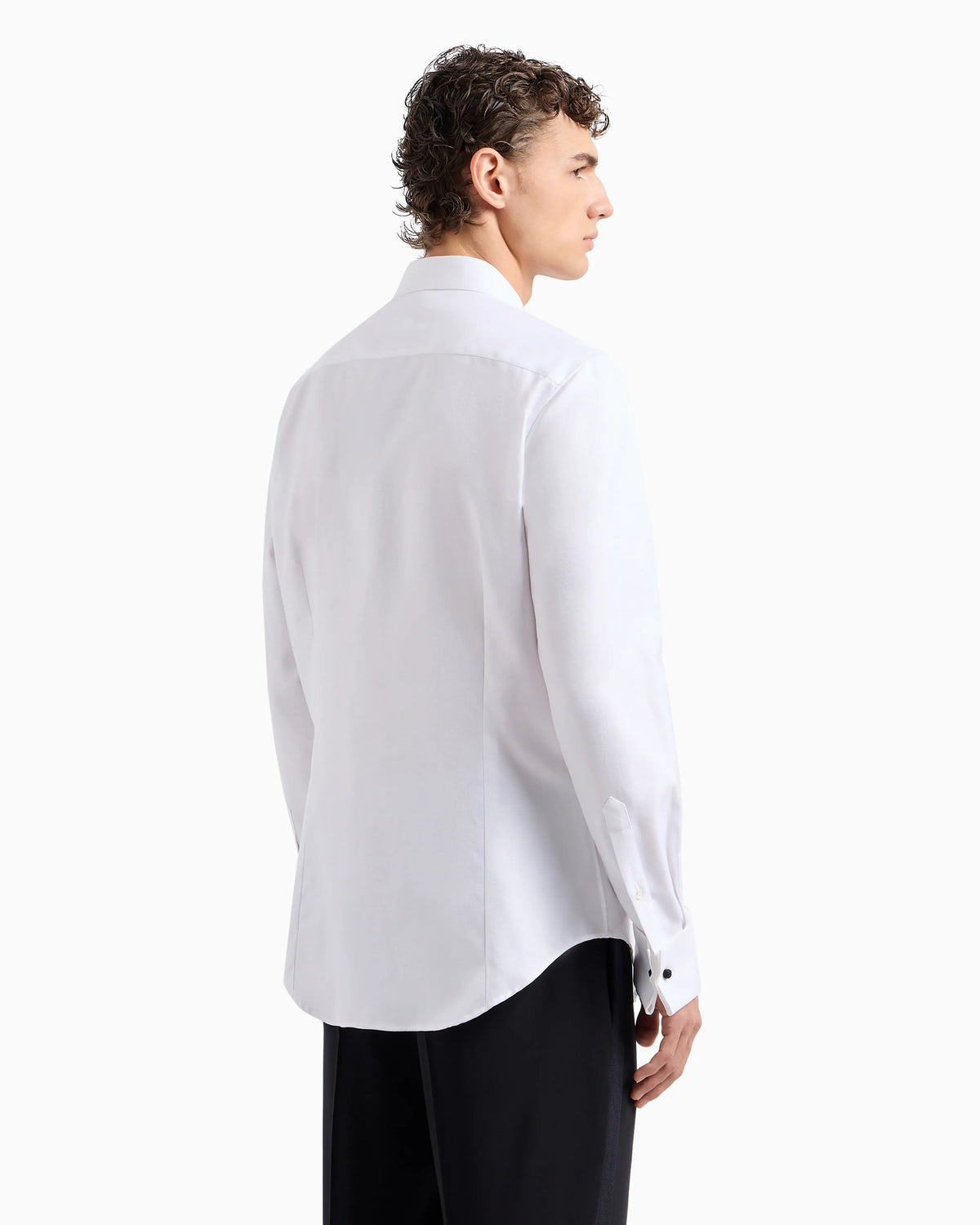 Pleated cotton shirt