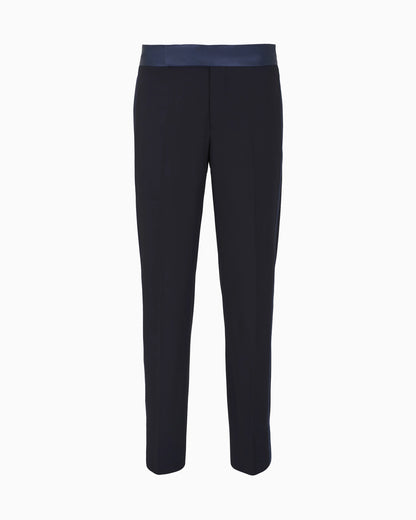 Wool crêpe tuxedo trousers