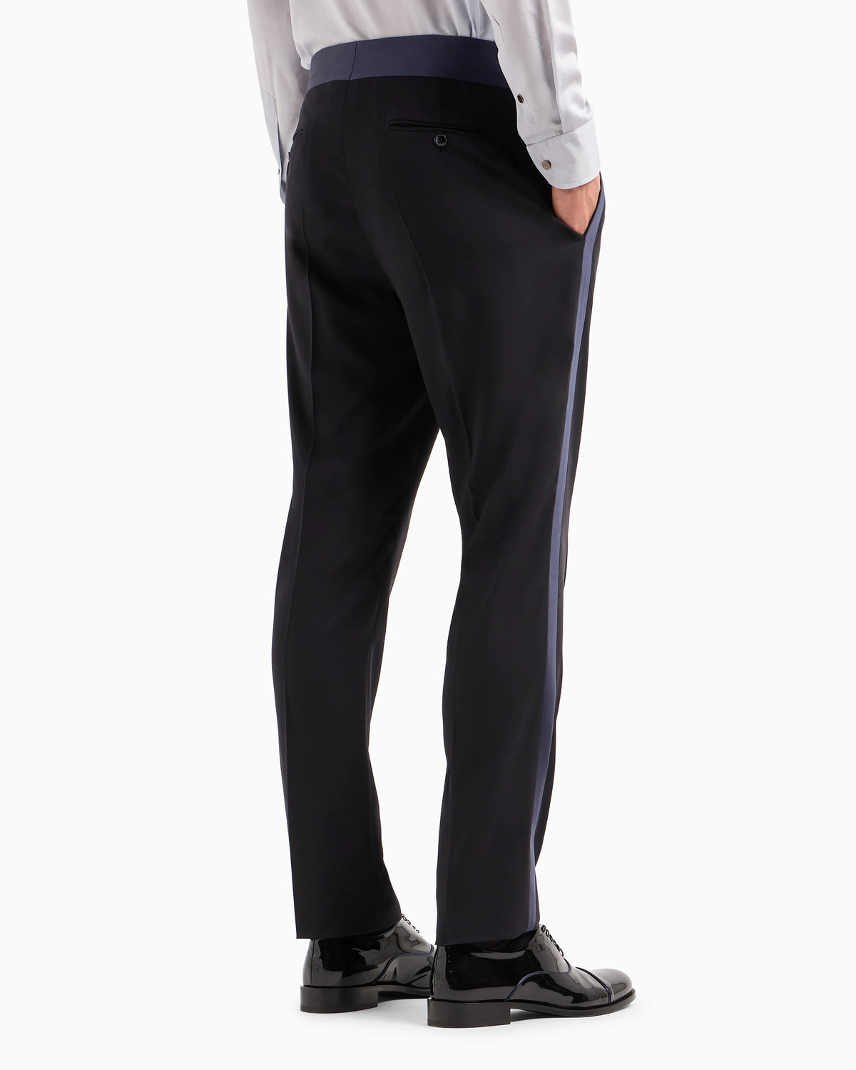 Wool crêpe tuxedo trousers
