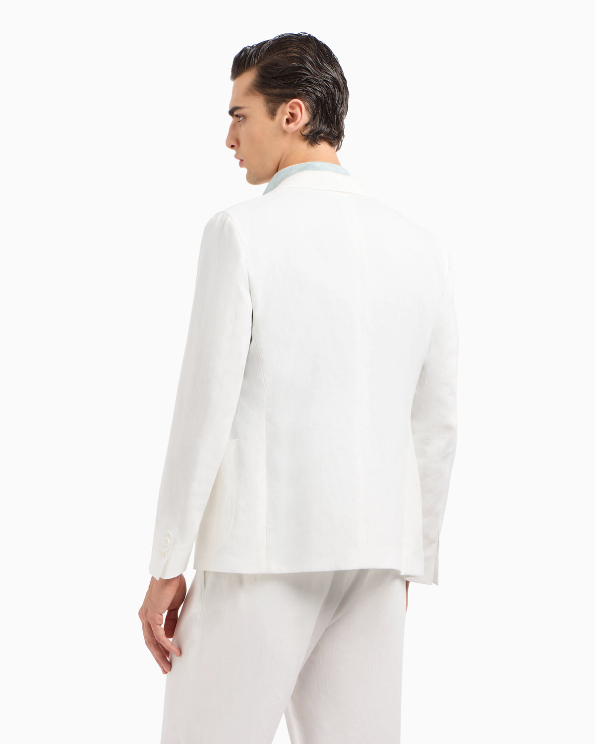 Single-dart, pure linen canvas trousers