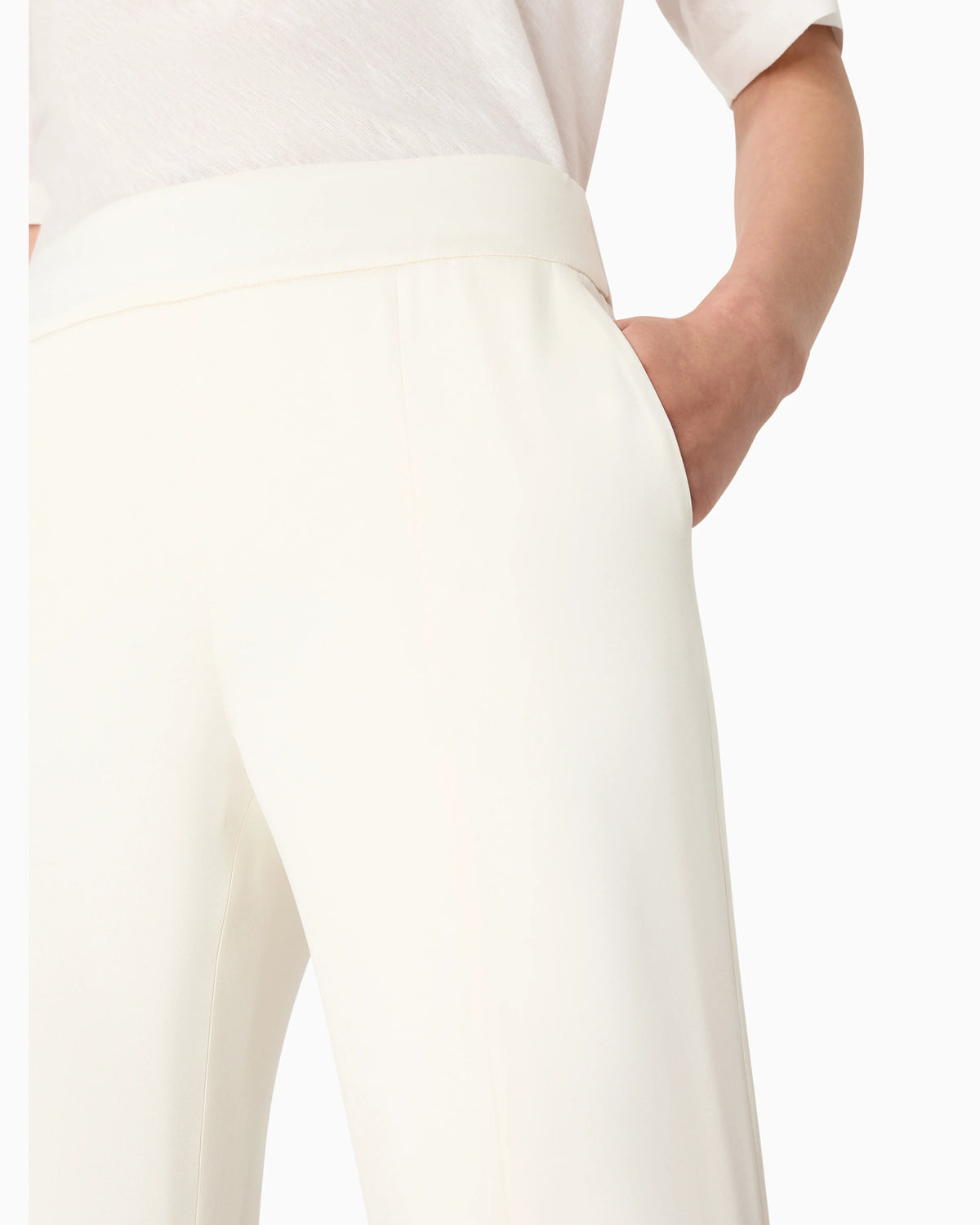 Double silk-satin trousers