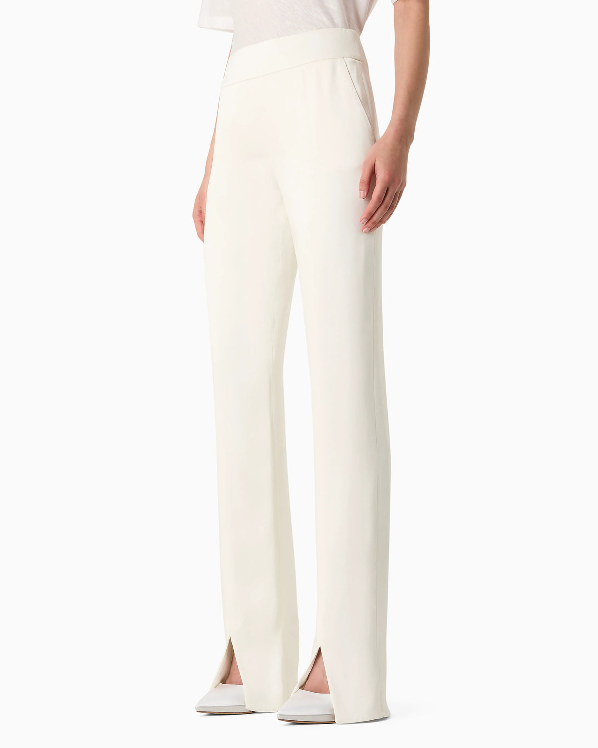 Double silk-satin trousers