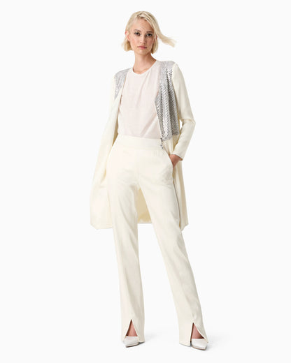 Double silk-satin trousers