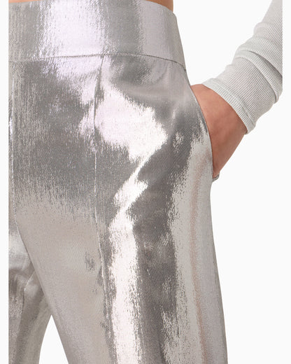 Silk and Lurex-blend trousers
