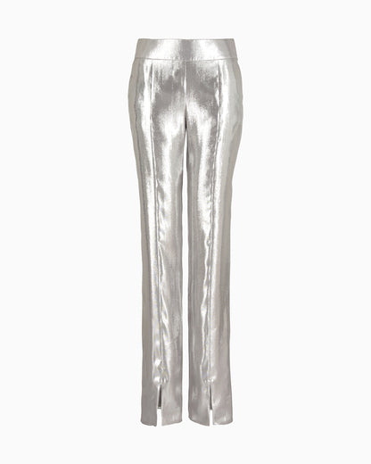Silk and Lurex-blend trousers
