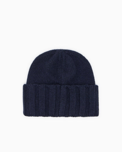 Cashmere beanie with ribbed texture and cuff Essential
