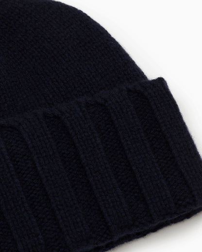 Cashmere beanie with ribbed texture and cuff Essential