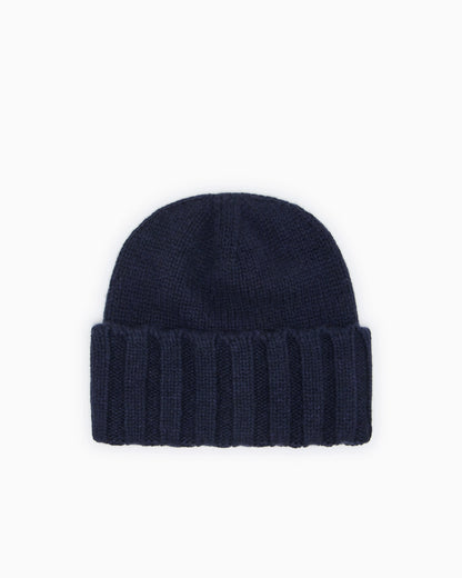 Cashmere beanie with ribbed texture and cuff Essential