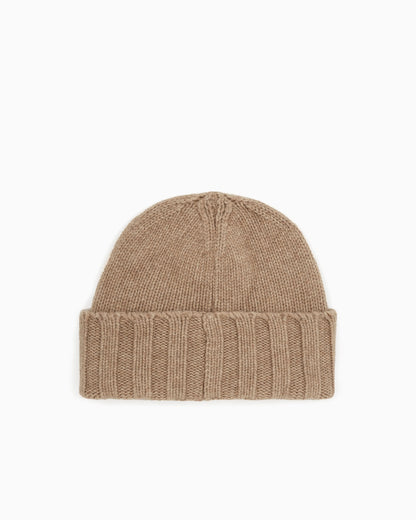 Cashmere beanie with ribbed texture and cuff Essential
