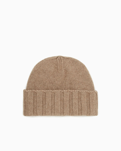 Cashmere beanie with ribbed texture and cuff Essential