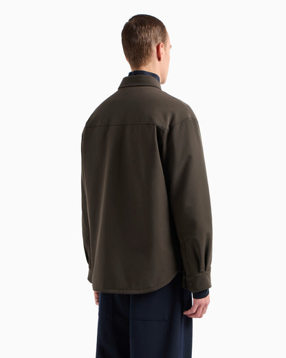 Soft nylon comfort-fit shirt jacket