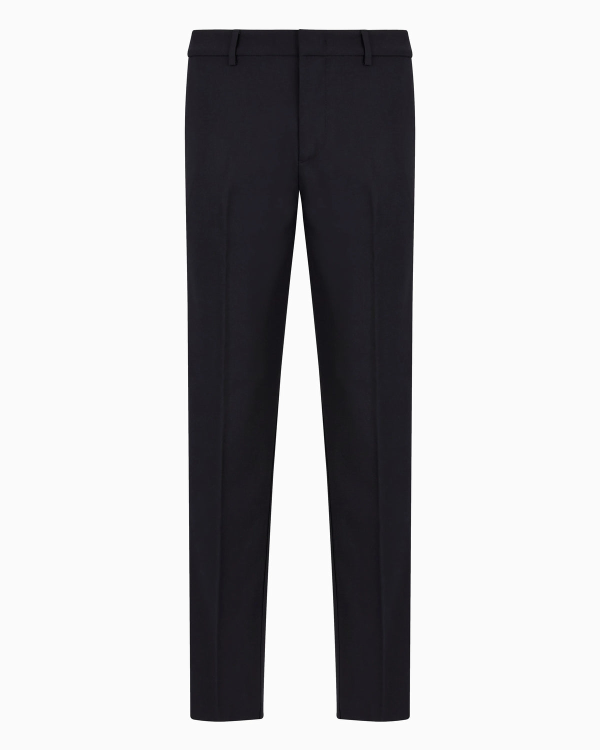 Virgin wool-blend chinos with a trouser crease