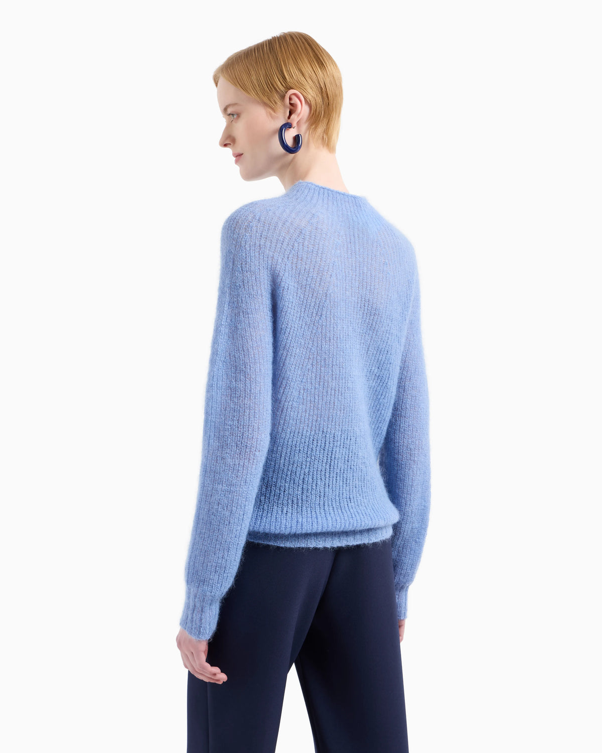Fisherman’s-rib mohair-wool blend jumper