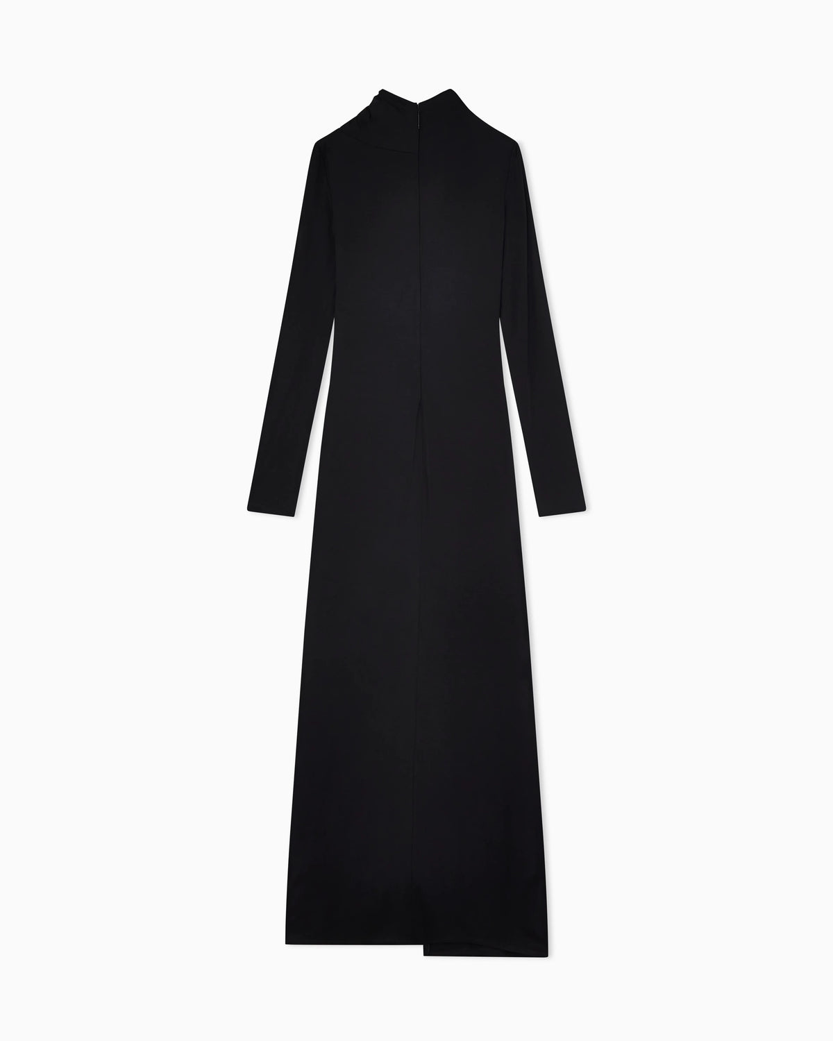 Long dress in stretch viscose jersey with rhinestones