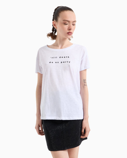 Party boyfriend fit T-shirt in ASV organic jersey