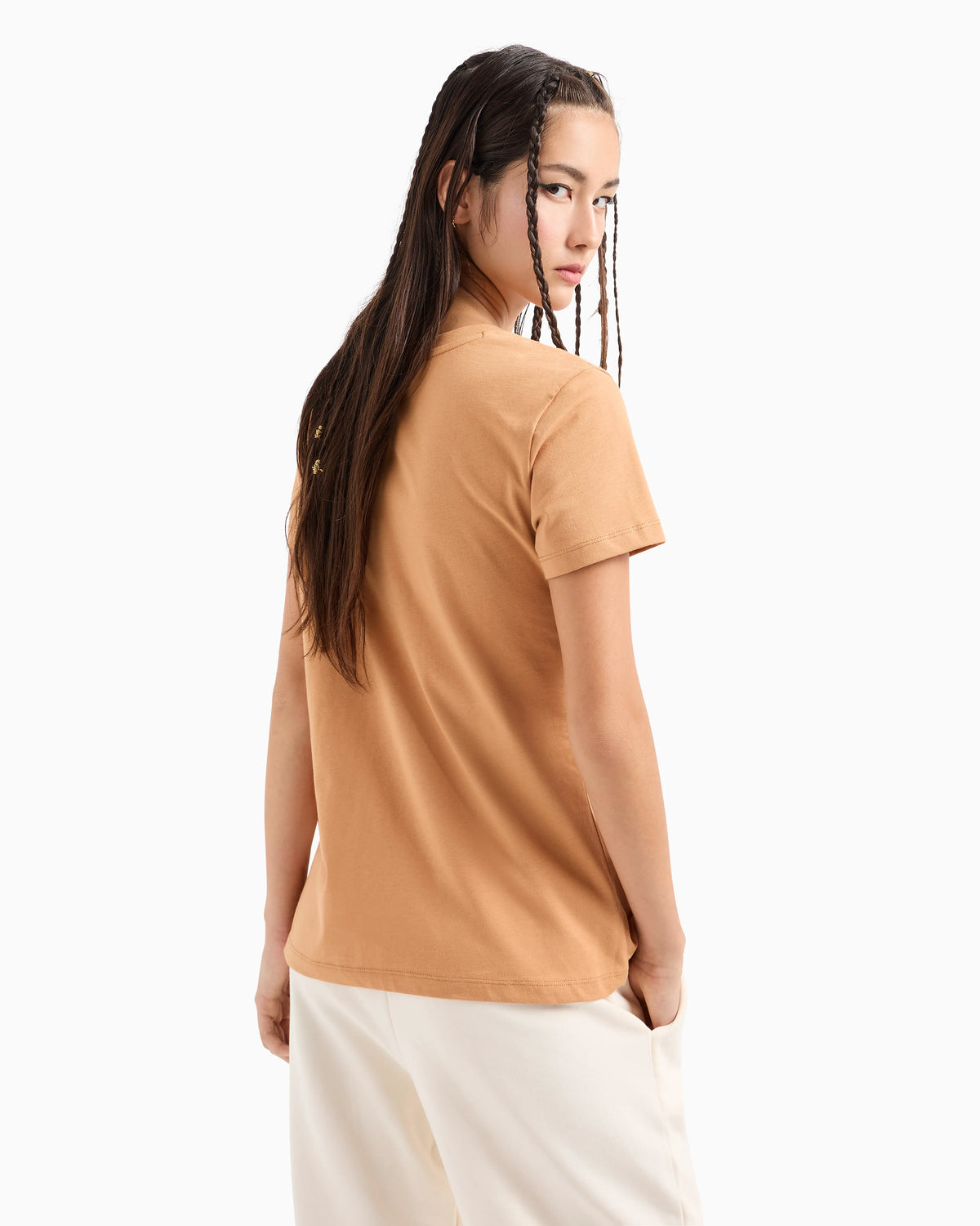 Regular fit T-shirt with mini signature print in ASV cotton