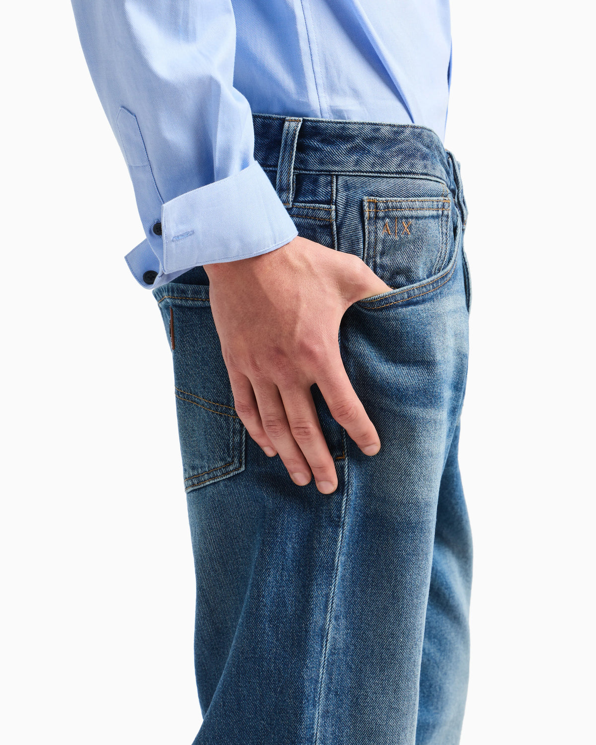 J16 Straight Fit Indigo Cotton Denim Jeans