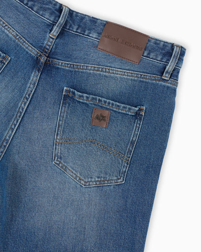 J16 Straight Fit Indigo Cotton Denim Jeans