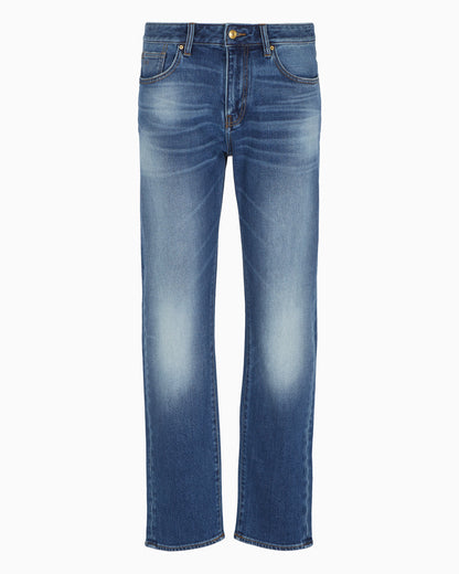 J16 Straight Fit Indigo Cotton Denim Jeans