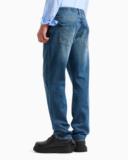 J16 Straight Fit Indigo Cotton Denim Jeans