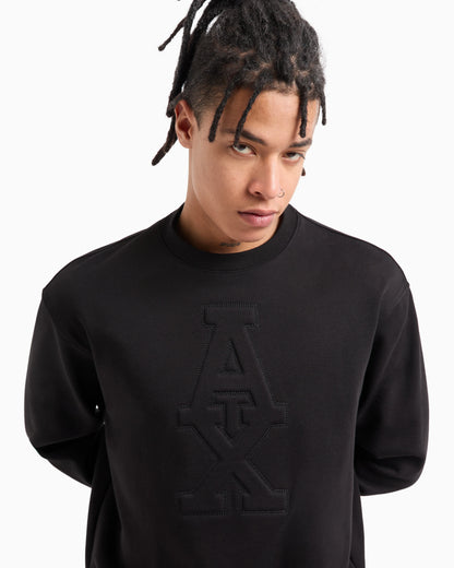 French Terry Embossed Logo Sweatshirt