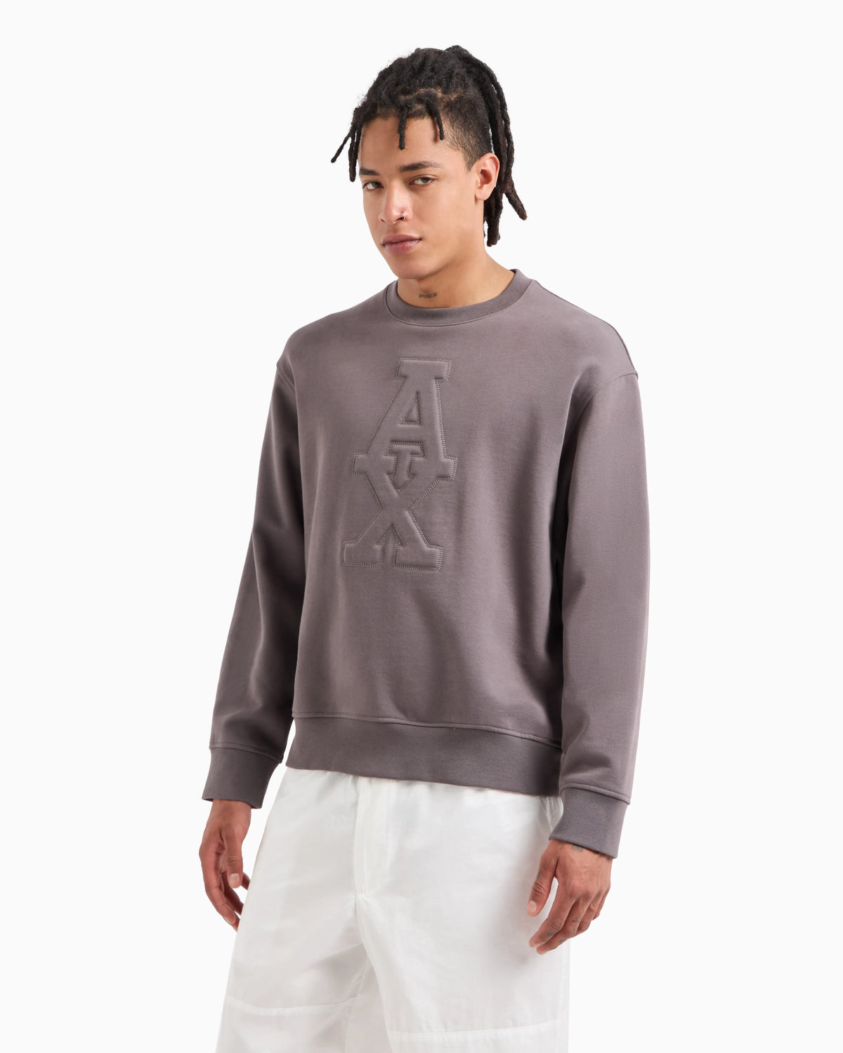 French Terry Embossed Logo Sweatshirt