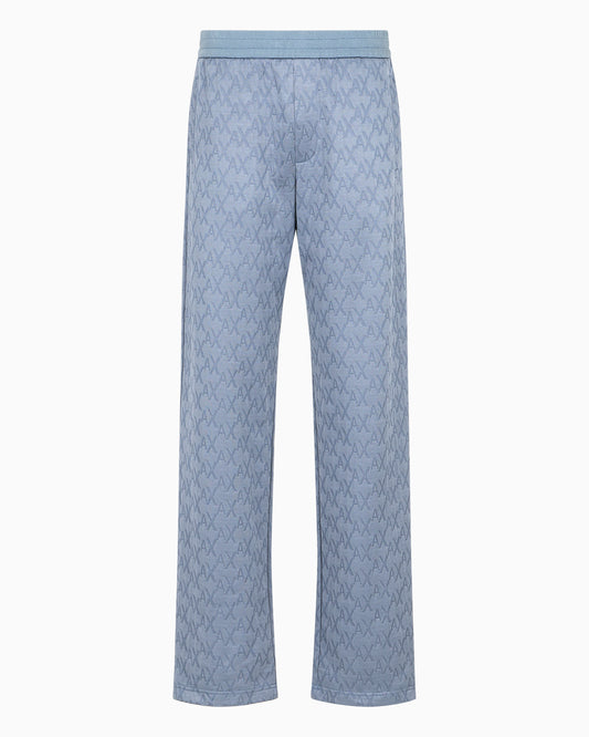 Cotton Blend Satin Pleated Trousers