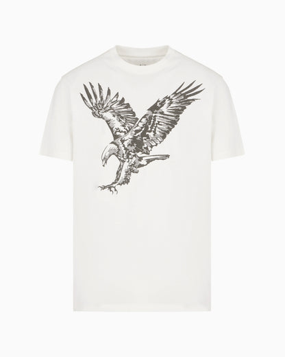 Regular fit T-shirt with eagle embroidery in ASV jersey