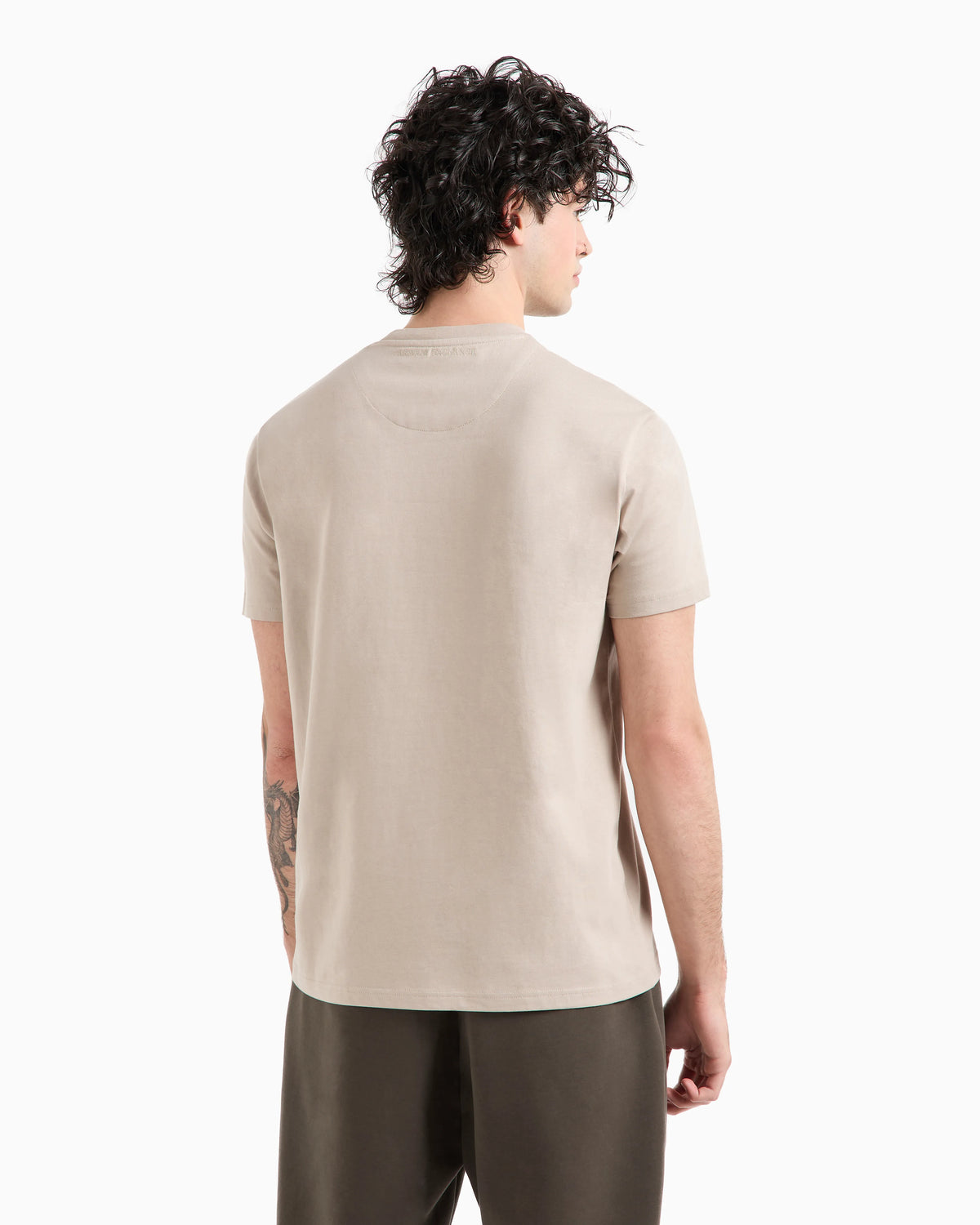 Regular fit T-shirt with eagle embroidery in ASV jersey