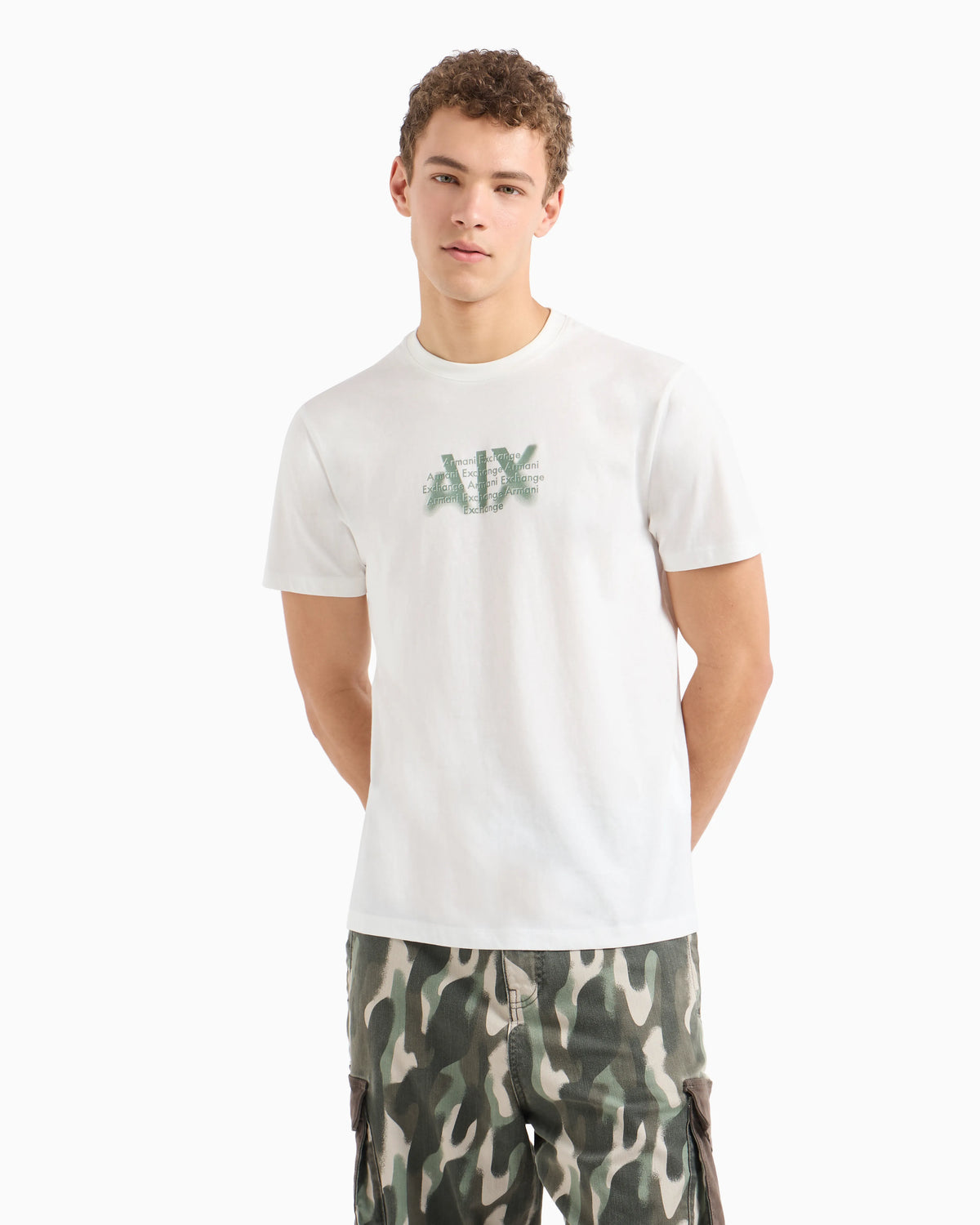 Regular fit T-shirt with urban military logo in ASV cotton