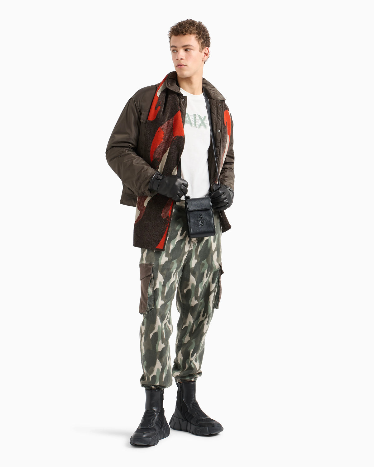 Regular fit T-shirt with urban military logo in ASV cotton