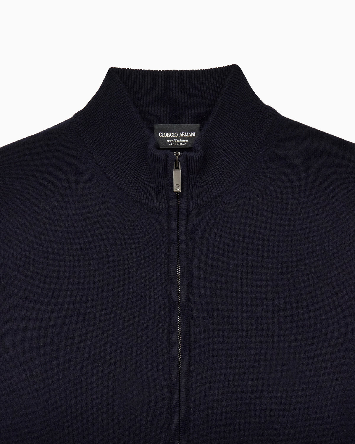 Zipped cardigan in cashmere