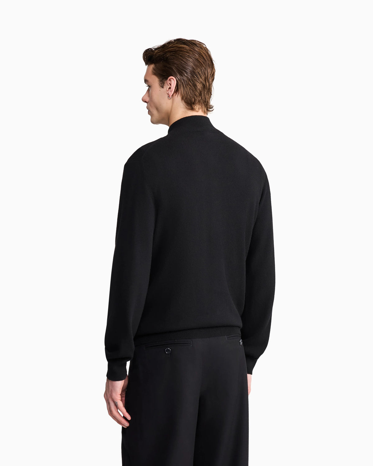 Zipped cardigan in cashmere