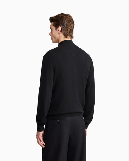 Zipped cardigan in cashmere