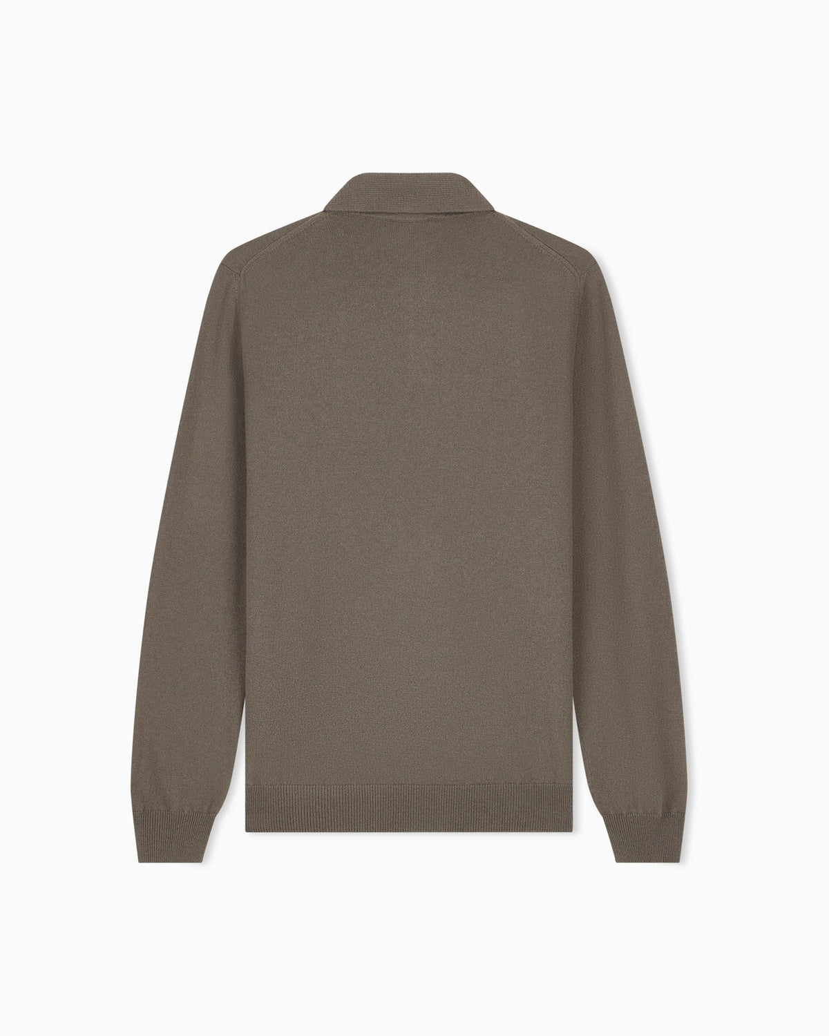 Long-sleeved cashmere polo shirt