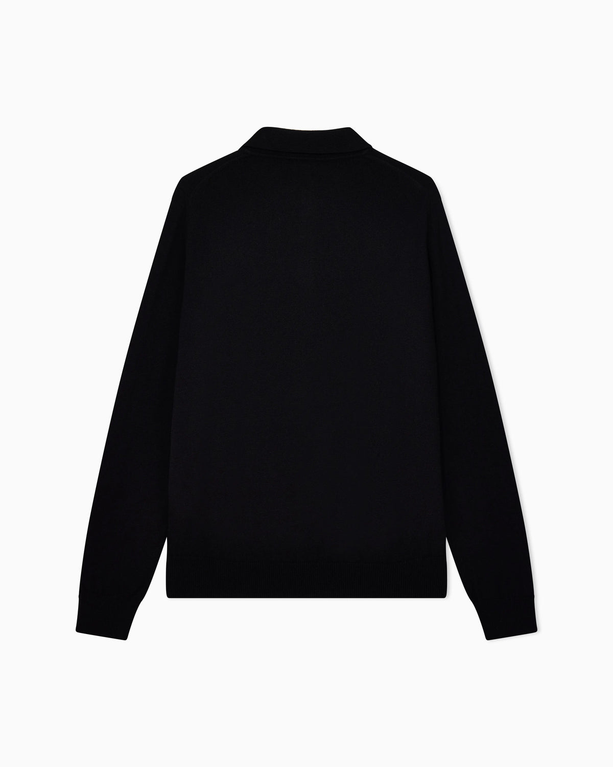 Long-sleeved cashmere polo shirt