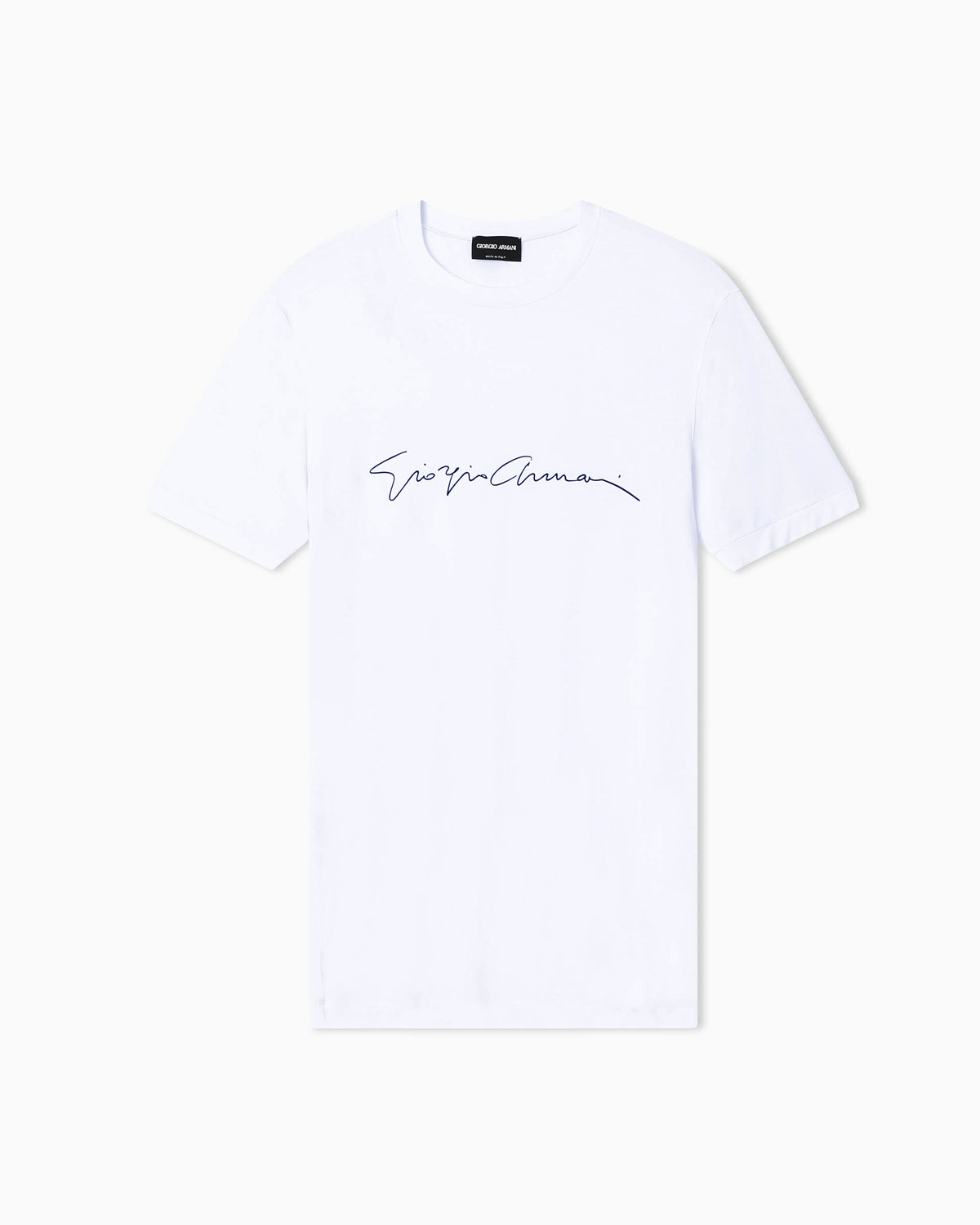 Stretch t-shirt in viscose with crew neck and logo