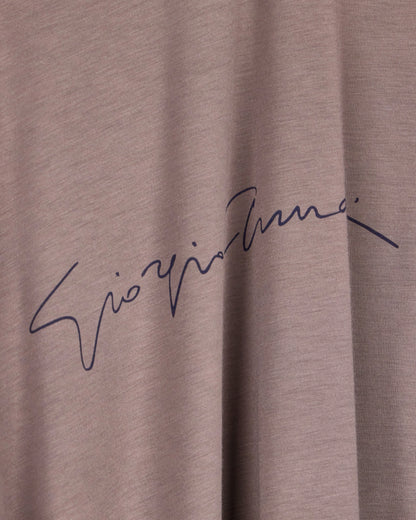 Stretch t-shirt in viscose with crew neck and logo