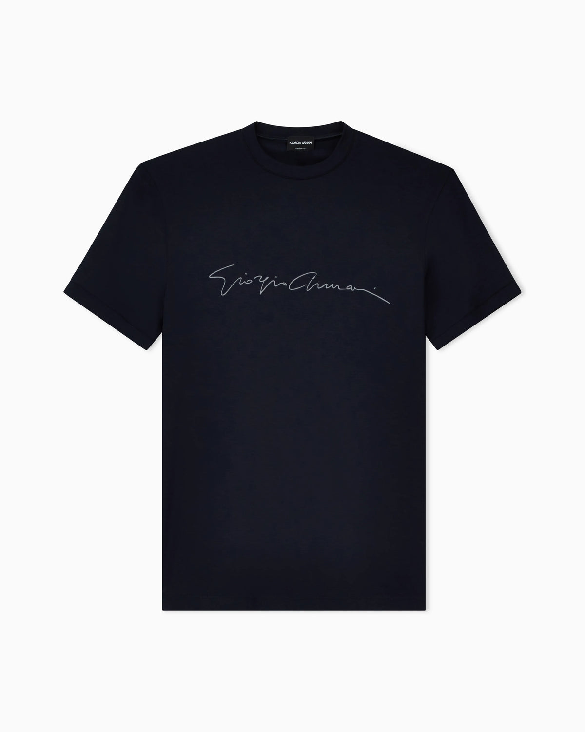 Stretch t-shirt in viscose with crew neck and logo