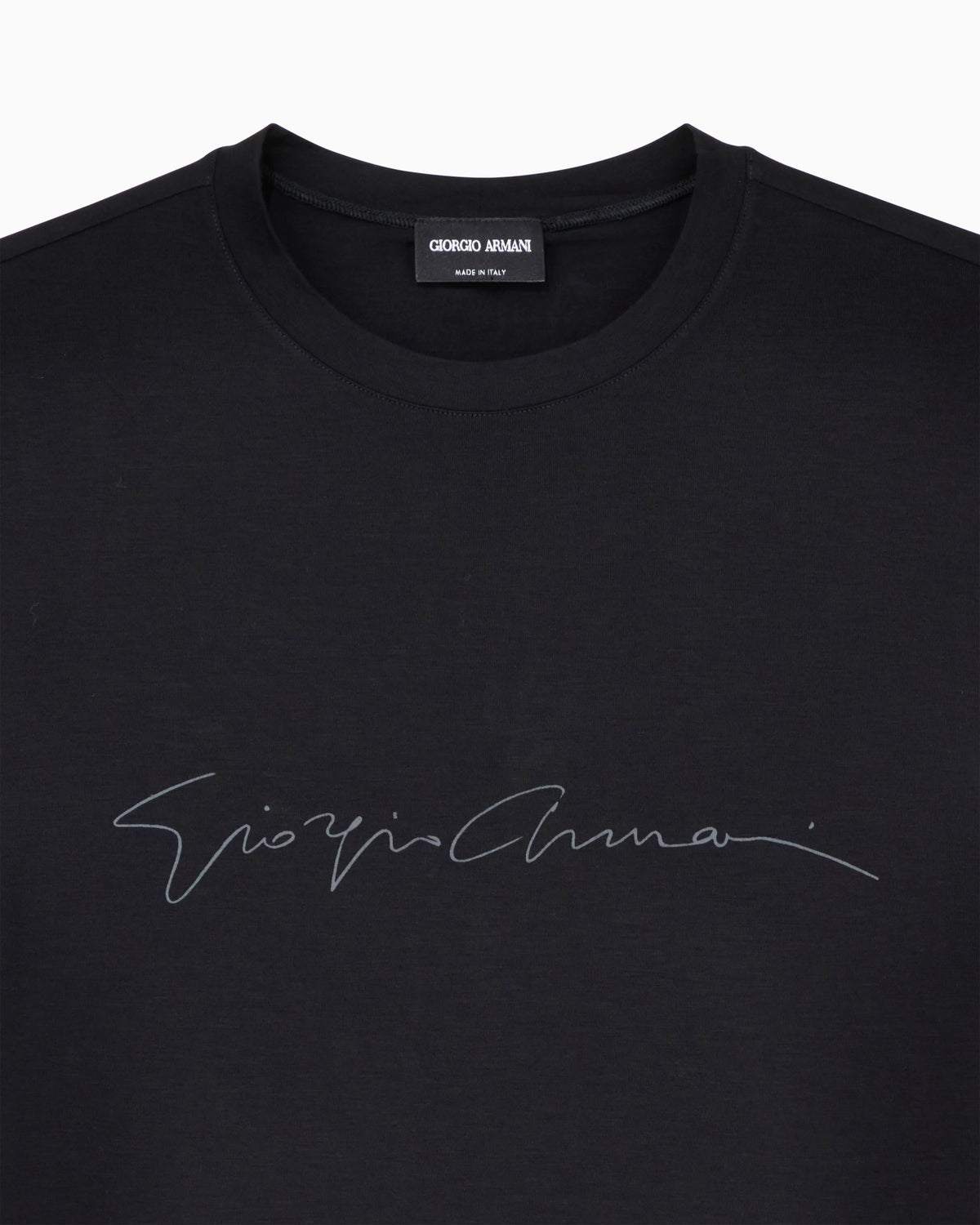 Stretch t-shirt in viscose with crew neck and logo
