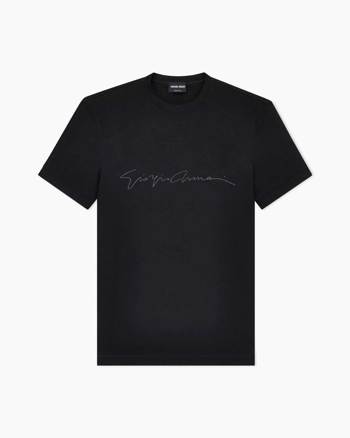 Stretch t-shirt in viscose with crew neck and logo