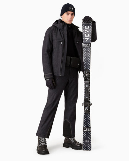 Knit jumper with half-zip in wool and cashmere