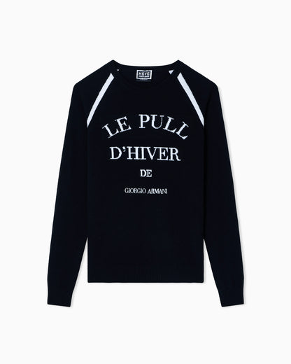 Knitted sweater in cashmere with crew neck
